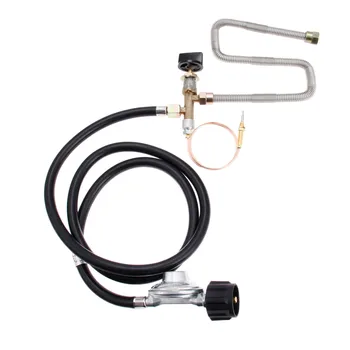 Propan Brand Pit Gas Kontrol Ventil System Regulator sæt Med Slange 600mm Universal M8 Termoelement 24inch Whister Gratis Flex-Line