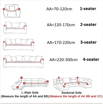 WarmsLiving Elastisk Sofa Dækning For Stue Trykt Plaid Strække Snit Slipcovers Sofa Couch Dække L-figur 1-4 Pladser