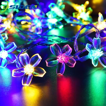 Blomster String Lys 5m 10M 100LED Vandtæt Ferie Lys Udendørs Have Belysning Til Christmas Festival Party Dekoration