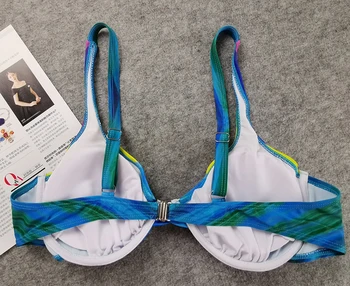 Vikionfly Bøjle Push Up Bikini Kvinder 2020 Sexet Tie Dye To Stykke Badetøj Badetøj Svømning, der Passer Til Kvinder i badedragt XXL