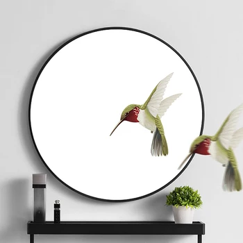 Nordisk stil simpelt metal runde badeværelse spejl dekoration hængende spejl