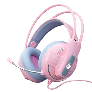 Ny X2 Pige Pink Headset Computer Hovedtelefoner Indbygget 7.1 Uafhængig Kanal Spillet Musik, HiFi støjreducerende Hovedtelefoner