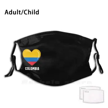Colombia Colombias Flag Face Mask Sjove Print Genanvendelige Pm2.1818 Filter Ansigtsmaske Colombia Colombias Flag Ansigt Colombianske