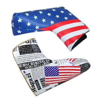 1Pc USA Flag Golf Blade Putter Hovedet Dækker Vandtæt PU Headcover Protector Taske Med Magnetisk Lukning Golf Klub Hovedet Tilbehør