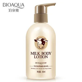 BIOAQUA Mælk Hvidtekalk Fugtgivende Body Lotion Fjerner Melanin Anti-rynke Nære Body Cream Body Care 250ml