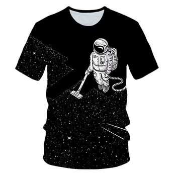 2020 Sommer Børn 3D-T-shirt Børn Plads Astronaut Planet Ballon Harajuku Style 3D-Print T-shirt Drenge Piger Farverige t-shirts