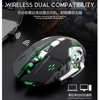 Nye 2,4 GHz Trådløs Mus Genopladelige Tavs USB-Ergonomisk Optisk Gaming Mini Mus Til PC-Computer-Bærbar computer