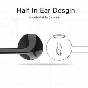 Langsdom BL6 Trådløse Hovedtelefon Bluetooth Hovedtelefoner Sport auriculares Bluetooth-Headset til Telefonen Half In-Ear Bluetooth headset