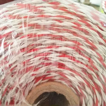 Bærbare 500 M Rulle Elektrisk Hegn Reb Rød Hvid poly-wire med Stål Poly Reb til Hest, Dyr, Hegn Ultra Lav Modstand Wir