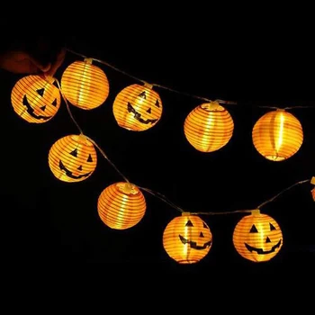 6/10/20leds Halloween Græskar Lys Lanterner batteridrevne 3D-Jack Halloween Græskar string Lamper til Indendørs og Udendørs Fest