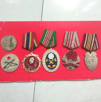 5 Gamle Medal Kinesiske Militær Medalje befrielseskrig Lodde Medalje minde