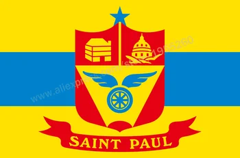 Minnesota St Paul Flag, 3 x 5 M 90 x 150 cm USA, Byen Flag, Bannere Amerika