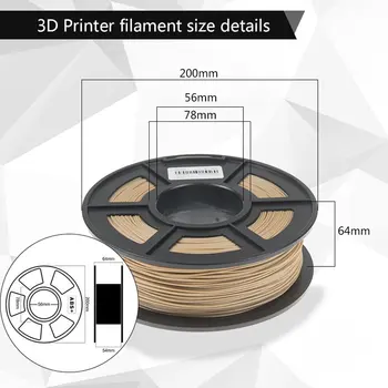 SUNLU PLA Filament Træ 10kg 1.75 mm Træ Tekstur 3D-Printer Materiale Øko-venlige Boble Gratis Vakuum Pakke Kunst Udskrivning