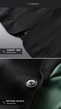 Højde Kvalitet Mandlige Black Business Casual Og Jakker Mænd Plus Størrelse 3XL 4XL Blazer Masculino Slim Fit