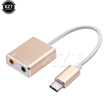 Nyeste Eksterne USB Type-C lydkort 3,5 mm Type C Audio Adapter-Kort, USB-C til Jack 3,5 mm Micphone lydkort til Macbook