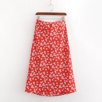 Toppies 2020 daisy udskrivning midi-nederdele med høj talje nederdele om sommeren fransk stil, ferie tøj