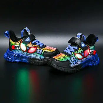 Vandtæt Børns Sko med Lys LED Sko Glød i Mørke Sneaker