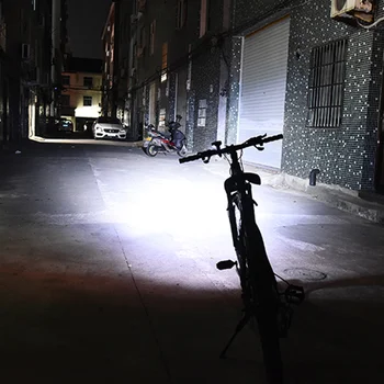 BORUiT Vandtæt LED Cykel Lys Genopladelige Cyklus Foran Lygten 120LM Cykling Lommelygte med Horn Speed Meter LCD-Skærm