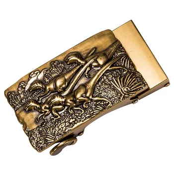 Hi-Tie Luksus Mærke Bæltespænder for Mænd Cowboy Bælte Spænde Automatisk 3,5 cm Bredde Designer Metal Guld Bæltespænder, uden Bælte