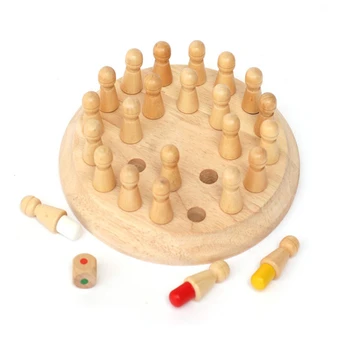 Børn, Træ-Hukommelse Match Stick Spil Skak Børn Sjove Blok brætspil Pædagogiske Farve Kognitive Evne Familie Legetøj for Børn