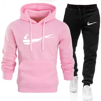 Mænd hoodie passer til 2021 forår og efterår fashion brand til casual sport, der passer mænds sportstøj to-stykke splejsning hoodie S-3XL