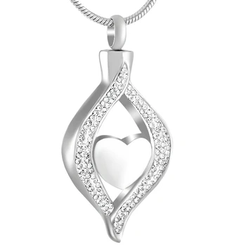 Kremering Smykker til Aske Vedhæng Dråbeformet Krystal Hjerte Ligbrænding Urn Halskæde Memorial Begravelse Halskæde til Kvinder