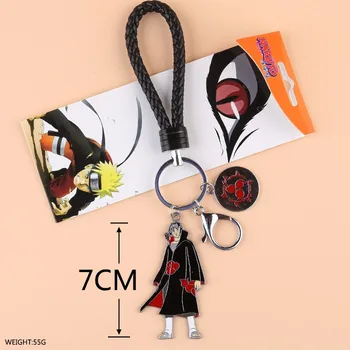 5 Pc ' er/masse Anime Naruto Kakashi Itachi Uchiha Sasuke Nøglering Tre-dimensionelle legering Figur vedhæng legetøj gave