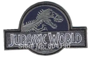 Jurassic Park World TV-FILM-Serie Ensartet SORT punk, rockabilly applique sy/ jern på patch Engros-Gratis Fragt