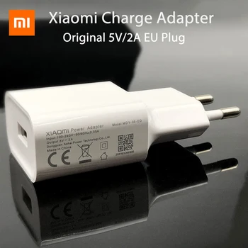 Original Xiaomi 5V/2A EU-USB Power Adapter Oplade Hvid for Mi 10 Redmi 7 7a 6a 4X 5 5a plus Mi a2 a4-lite Note 5 6 4 4A