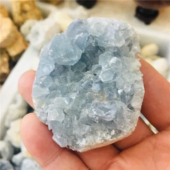 60-80g på en Naturlig Blå Celestite krystal klynge Mineral-Prøve, Til Dekoration