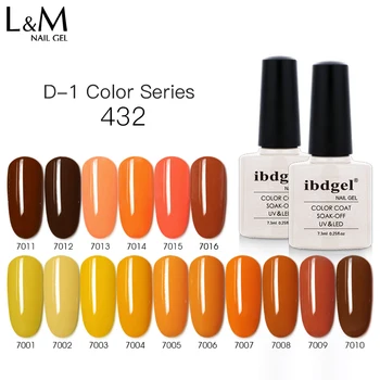 Ibdgel 3stk sætte Nye 7.3 ml D-1Color serie fuld farve med høj kvalitet neglen gel polish hot salg UV-soak off kunst lim langvarig