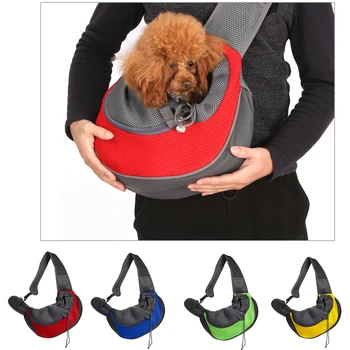 Kæledyr-Hund-bærepose Udendørs Rejse Taske Pose Mesh Indre Skulder-Carrier-Slynge-Pose Comfort Travel Skulder Taske til Hunde S/L