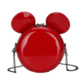 Disney tegnefilm Mickey Mouse kvindelige skulder taske lady mini-messenger taske kæde rundt pakke pige gave tøj, tilbehør taske