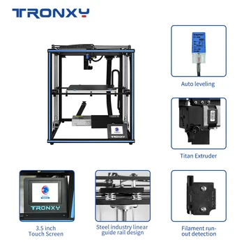 TRONXY X5SA PRO/X5SA-400 PRO/X5SA-500 PRO 3D-printer CoreXY DIY Kits multi-funktion stilhed bundkort styreskinne Titan Ekstruder