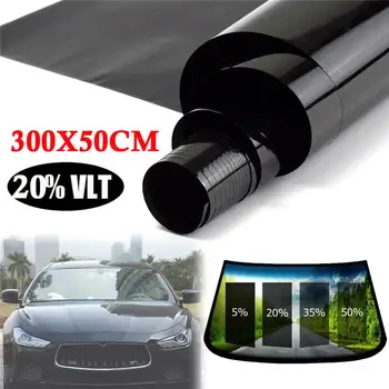 50CMx300CM15% 20% 25% 35% 50%Tilbehør til Bilen Auto Hjem Glass Window Tint Toning Film Roll Skraber Bilens Tag Window Tint Film