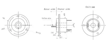 Mini Hul 10mm Hul Glide Ringen 6 Kanaler 2A Elektrisk Ledende Slipring Rotary Joint Stik til 240V AC/DC ZHT010-06A
