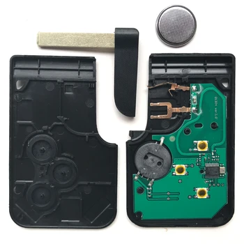 3 Knapper 433Mhz Fjernbetjeningen For Renault Clio Logan Megane 2 3 naturskønne nøglefri Fob med ID46 Chip Smart key Card