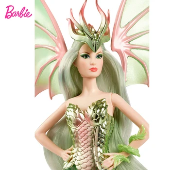 Barbie Mytiske græske Muse Fantasi Dragon Kejserinde Dukke Med Pastel Farvet Hår og Vinger Collectible Barbie Dukke Toy GHT44