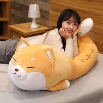 65cm Fat Bløde Husky Shiba Inu Plys Pude Legetøj Fyldte Cartoon Animal Dog Dukke Sove Pude Piger Kids Fødselsdag Gave
