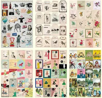 8800 Pc ' Vintage Stickers 24 Stykker DIY fotoramme Dekoration Klistermærker Mp Foto Paster Sat For et Album Foto Album