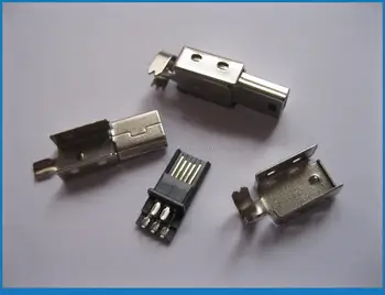 5 pc ' er, Mini-USB-Stik Mandlige Socket 5 Pin Stik, Metal