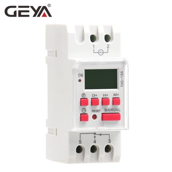 GEYA Ugentlige Timer Switch-Programmerbar Timer med Batteriet 7 Dage kontaktur nedtællingsur, 15A, 20A 30A 12V 24V110V 220V 240V