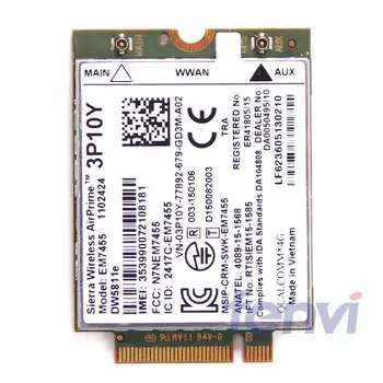 Sierra EM7455 DW5811e 4G LTE WWAN-Kort Modul GOBI6000 3P10Y Qualcomm lte Modul NGFF Quad-band HSDPA/UMTS/HSPA+ GPRS/EDGE/GPS