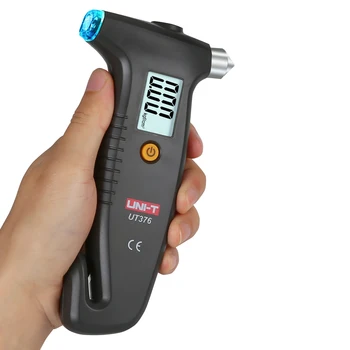 ENHED UT376 Digital dæk trykmåler Bil dæktryk opdagelse instrumentering Belysning / sikkerhed hammer / sikkerhedssele cutter
