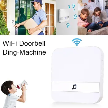 Smart Dørklokken Modtager Dingdong Maskine Plug-In Kime Visuelle Dørklokken 433.0 MHz Stemme Tips Universal House Dørklokken Vandtæt