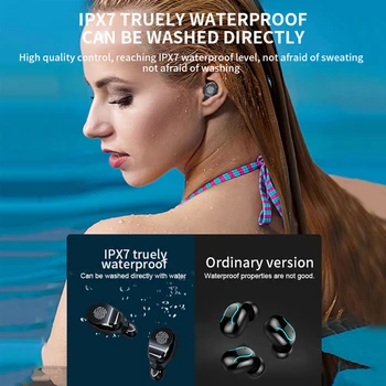 V8 TWS Touch Kontrol Trådløse Hovedtelefoner til en Bluetooth-5.0 HD Hovedtelefoner Stereo støjreducerende Øretelefoner Med LED El Fortrængningspumpe