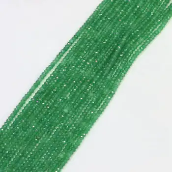 VARM grøn aventurin sten 2x4mm facetslebet abacus runde løse perler diy smykker 15