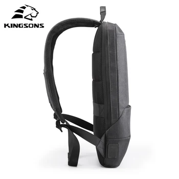 Kingsons Nye 15.6-tommer ultra-tynd bærbar rygsække med USB-opladning funktion anti-sprøjt mænd kontor rejser særlige rygsæk