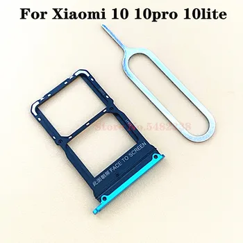 Original SIM Tray sim holder For Xiaomi 10 MI10 M10 10pro 10Lite Mi10pro MI10lite SD/SIM Reader Replacement parts