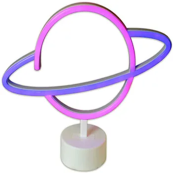 Led Neon Lys Farverige Kreative Planet Nat Lampe batteridrevne Neon Tegn for Værelset Home Party Bryllup Dekoration Xmas Gave
